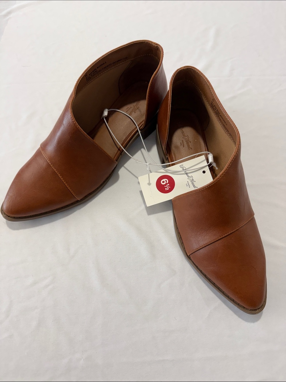 NEW Universal Thread Tan Leather-Look Slip-On Booties - Picture 2 of 15